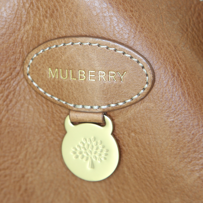Mulberry Bayswater shopping bag in brown grained leather - Detail D3