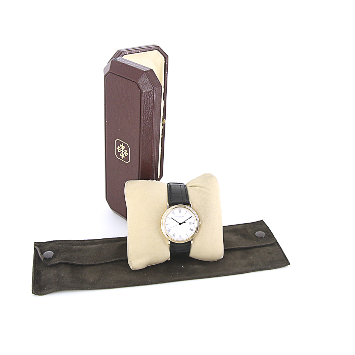 Orologio Patek Philippe Calatrava Clous De Paris in oro giallo - Detail D2