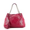 Gucci Soho handbag in pink patent leather - 360 thumbnail