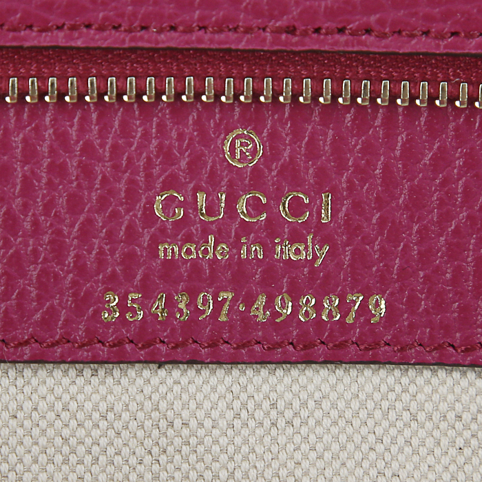 Bolso Cabás Gucci Swing en cuero rosa fucsia - Detail D3