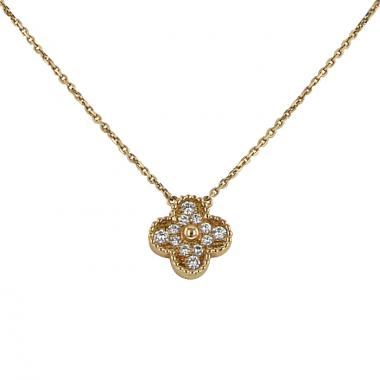 Collar Van Cleef 
Arpels Alhambra Vintage en oro amarillo y diamantes