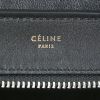 Bolso de mano Celine Trapeze en cuero negro y color burdeos y ante azul - Detail D4 thumbnail