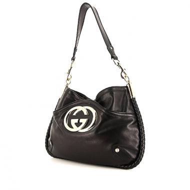 Borsa Gucci Britt in pelle nera