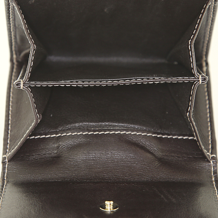 Gucci Jackie handbag in cream color canvas and brown leather - Detail D4