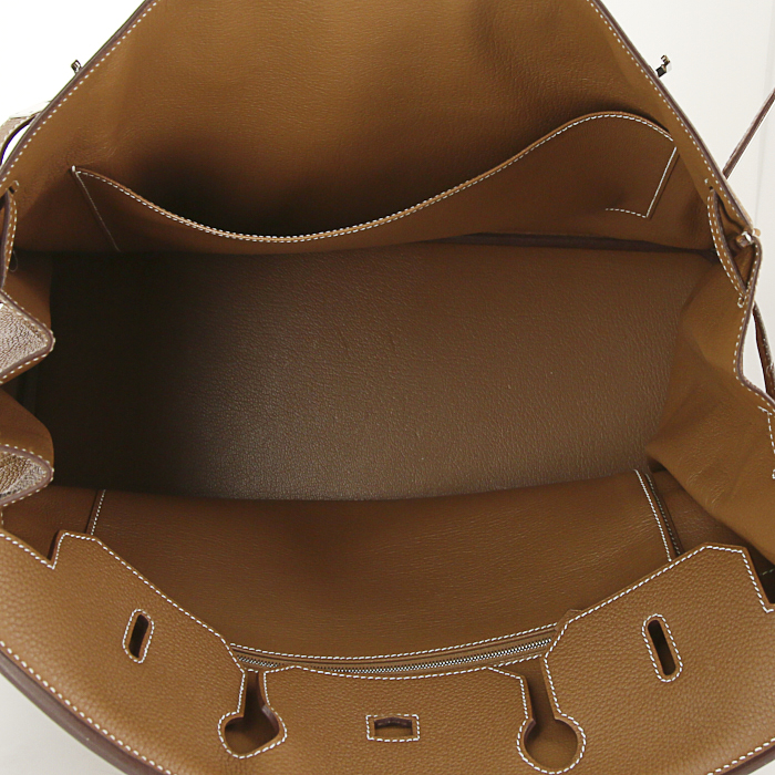 Borsa Hermes Birkin 40 cm in pelle togo gold - Detail D2