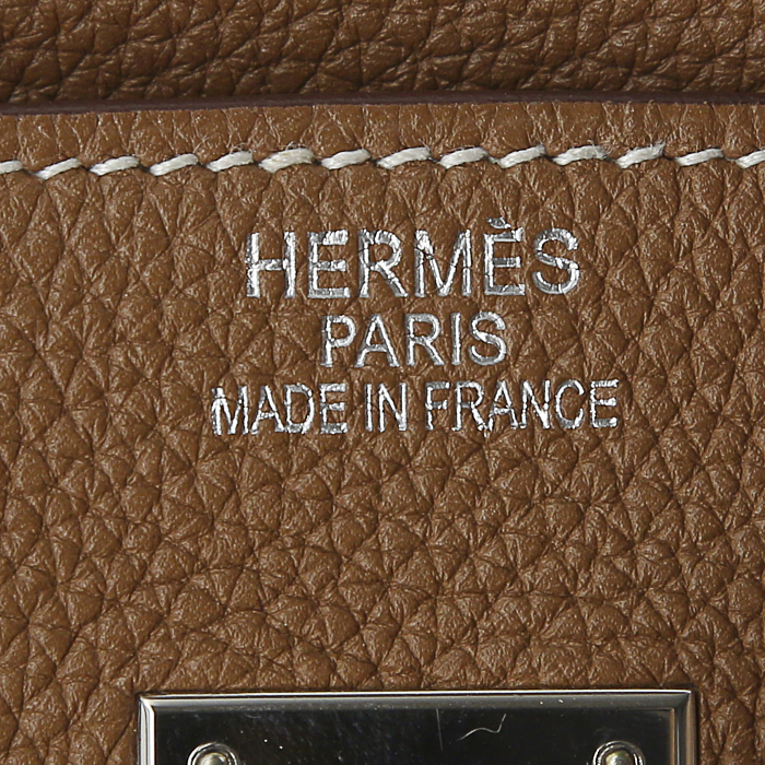 Borsa Hermes Birkin 40 cm in pelle togo gold - Detail D3