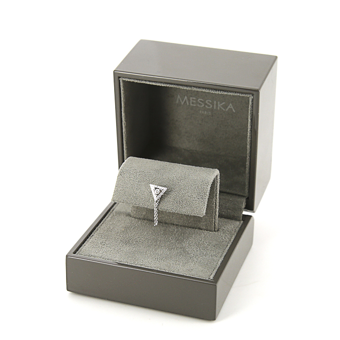 Messika Théa earring in 14k white gold and diamonds - Detail D2