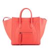 Celine Phantom handbag in coral leather - 360 thumbnail