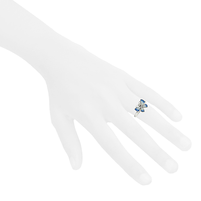 Dior Diorette ring in white gold,  enamel and diamond - Detail D1