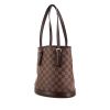 Louis Vuitton Bucket handbag in brown damier canvas and brown leather - 00pp thumbnail
