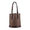 Louis Vuitton Bucket handbag in brown damier canvas and brown leather - 360 thumbnail