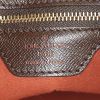 Borsa Louis Vuitton Bucket in tela a scacchi marrone e pelle marrone - Detail D3 thumbnail