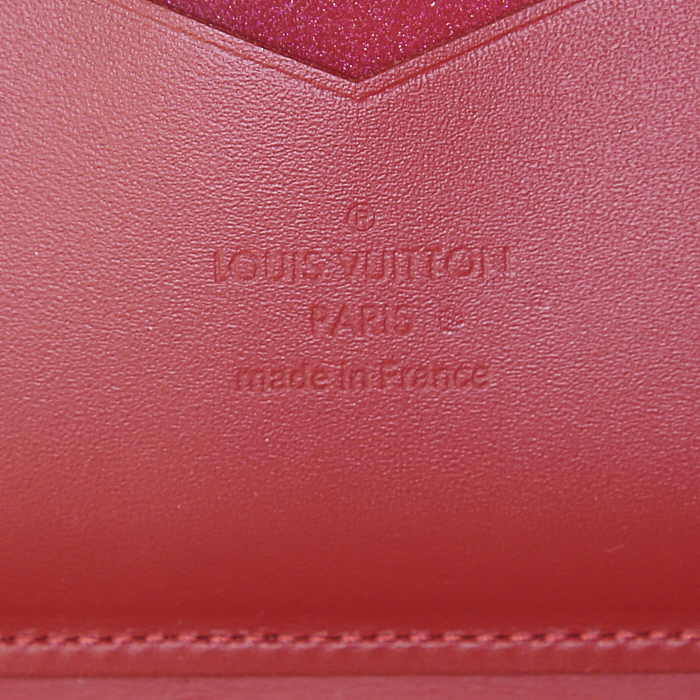 Louis Vuitton Organizer pouch in red monogram patent leather - Detail D3