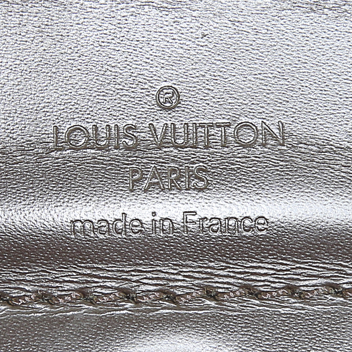 Bolso de mano Louis Vuitton Sistina en lona a cuadros marrón y cuero marrón - Detail D3