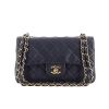 Bolso de mano Chanel Timeless en cuero azul marino - 360 thumbnail