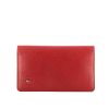 Chanel Camelia - Wallet wallet in red leather - 360 thumbnail