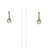 Vintage end of the 19th Century earrings in yellow gold,  white gold and diamonds and in diamonds - 360 thumbnail