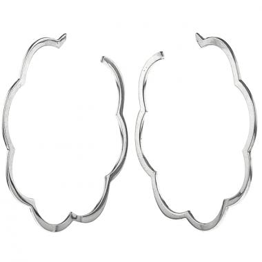 Chanel Profil de Camélia hoop earrings in white gold