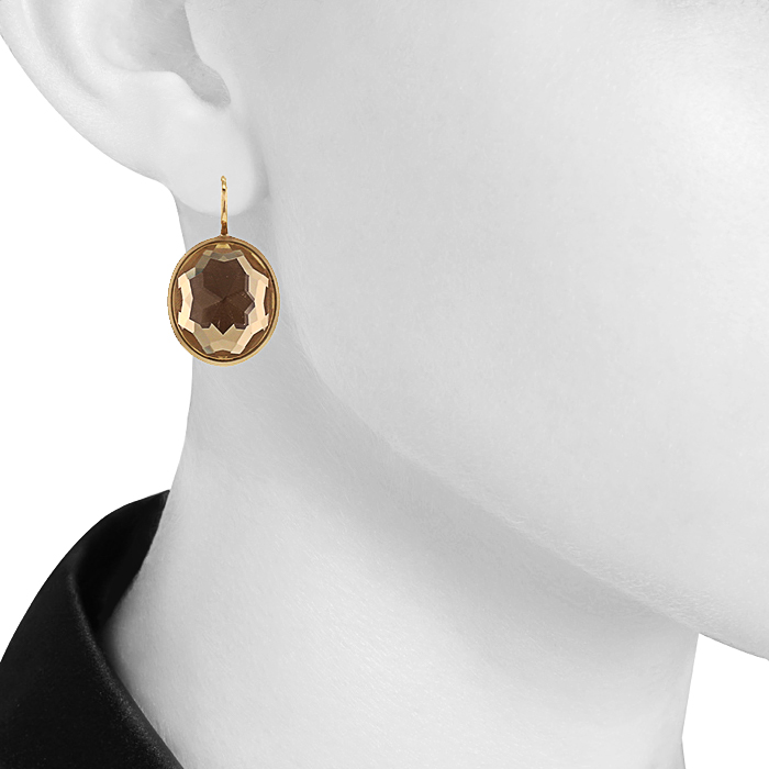 Pendientes Pomellato Narciso en oro rosa y cuarzo