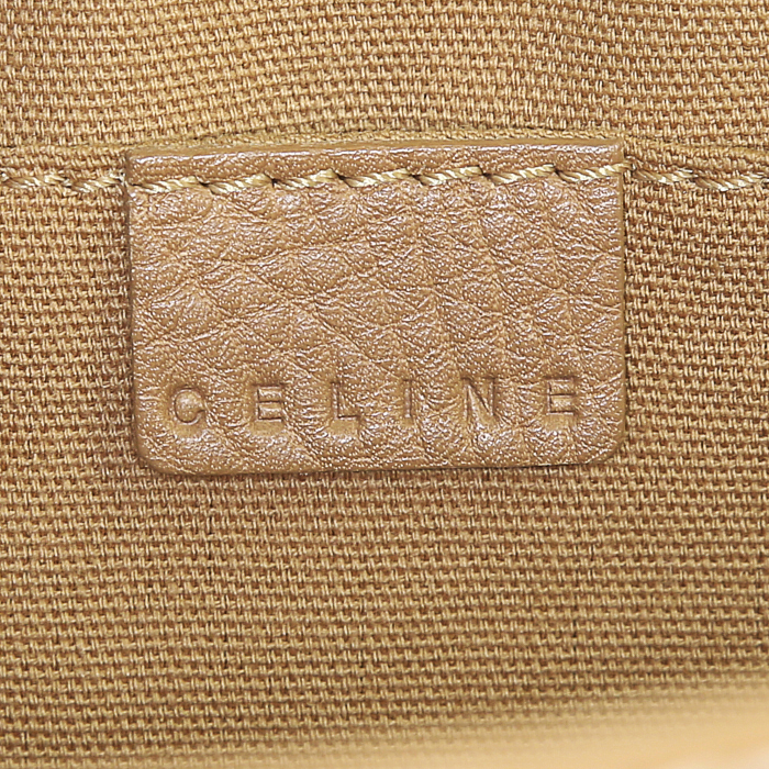 Celine Boogie handbag in brown leather - Detail D3