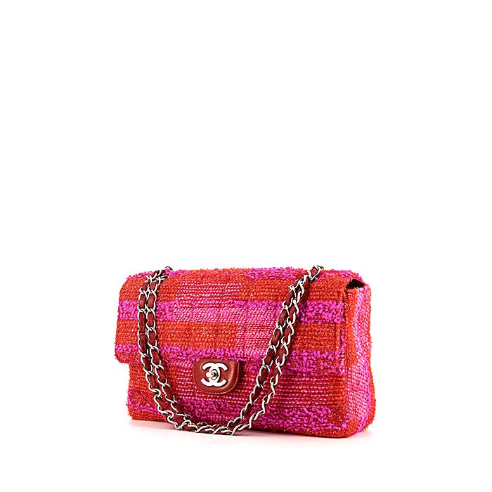 small pink chanel purse black