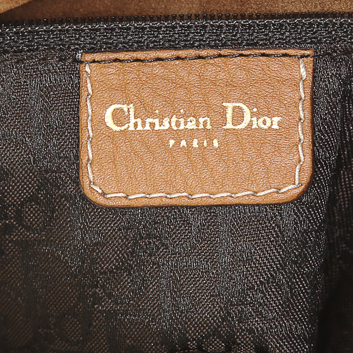 Dior Saddle shoulder bag in gold leather - Detail D3