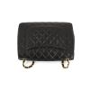 Chanel Timeless jumbo handbag in black quilted leather - 360 Back thumbnail