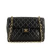 Bolso de mano Chanel Timeless jumbo en cuero acolchado negro - 360 thumbnail