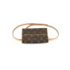 Pochette-ceinture Louis Vuitton Florentine en toile monogram et cuir naturel - 360 Front thumbnail