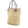 Bolso Cabás Gucci  Eclipse en lona Monogram beige y cuero rojo - 00pp thumbnail