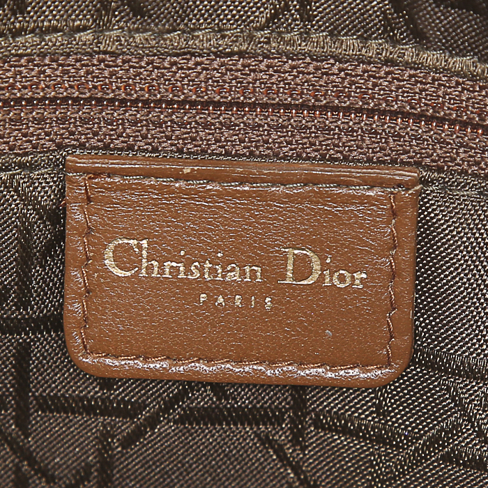 Borsa Dior Lady Dior modello medio in pelle cannage marrone - Detail D4