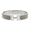 Opening Hermes Clic Clac small model bracelet in palladium and enamel - 00pp thumbnail