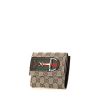 Billetera Gucci Mors en lona Monogram marrón, verde y roja y cuero marrón - 00pp thumbnail