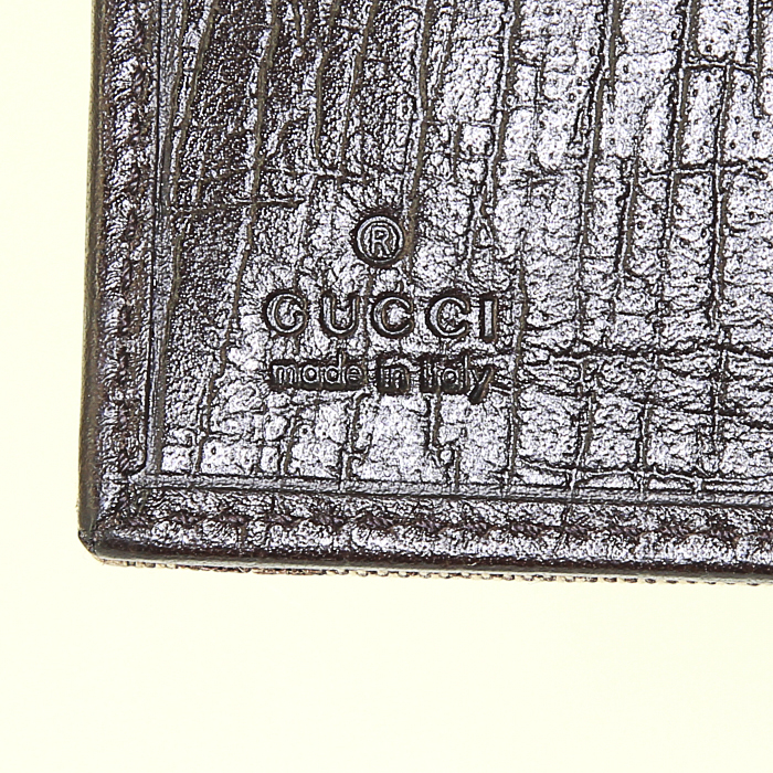 Portafogli Gucci Mors in tela monogram e pelle marrone - Detail D4