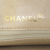 Borsa Chanel Vintage in jersey beige con motivo a spina di pesce e pelle beige - Detail D3 thumbnail