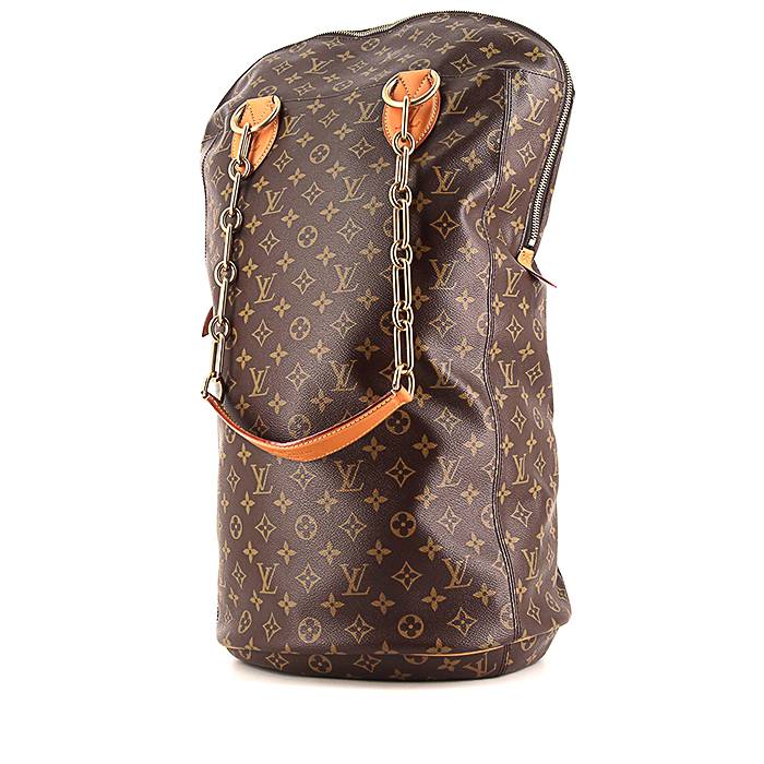 Borsa ventiquattrore Louis Vuitton Carryall in tela monogram marrone e  pelle naturale