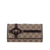 Sac cabas Gucci Reins en toile monogram marron et cuir marron - 360 Front thumbnail