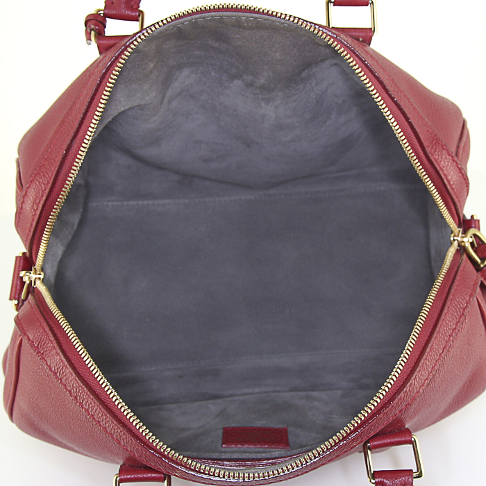 Sac à main Louis Vuitton Sofia Coppola en cuir grainé rouge - Detail D3