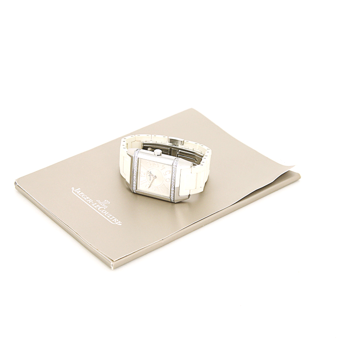 Jaeger-LeCoultre Reverso Squadra Lady watch in stainless steel Ref:  JLQ7038720 Circa  2010 - Detail D3