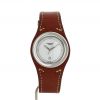 Reloj Hermes de cuero marron-caramel y acero Circa  2000 - 360 thumbnail