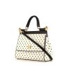 Dolce & Gabbana Sicily small model handbag in white and black leather - 00pp thumbnail