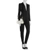 Borsa Dolce & Gabbana Sicily modello piccolo in pelle bianca e nera motivo a pois - Detail D1 thumbnail