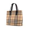 Burberry shopping bag in Haymarket canvas and black - 00pp thumbnail