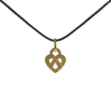 Colgante Poiray Coeur Entrelacé modelo mediano en oro amarillo