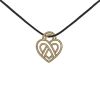 Poiray Coeur Fil medium model pendant in yellow gold and diamonds - 00pp thumbnail