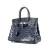 Hermes Birkin 30 cm handbag in Bleu de Malte niloticus crocodile - 00pp thumbnail