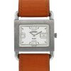 Hermes Barenia watch in stainless steel and orange leather Ref:  BA1.510 Circa  1990 - 00pp thumbnail