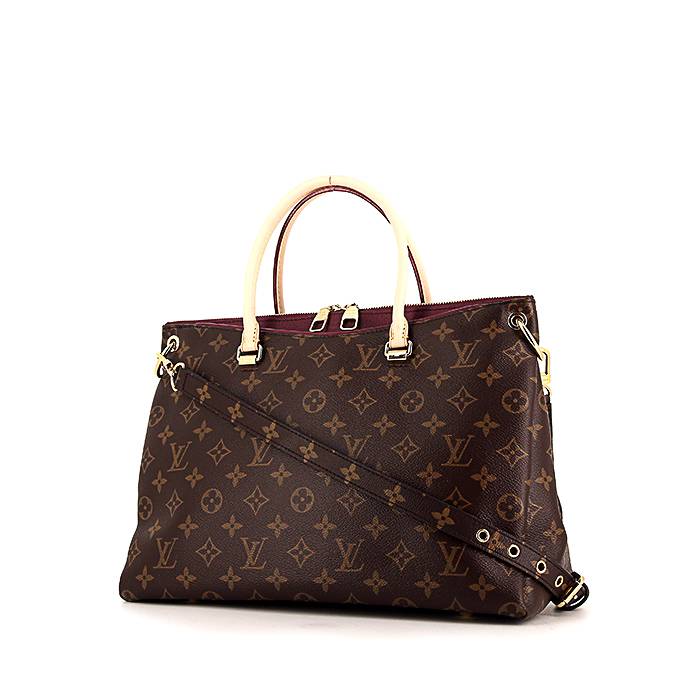 Pallas patent leather handbag Louis Vuitton Brown in Patent