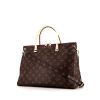Louis Vuitton Pallas handbag in brown monogram canvas and purple leather - 00pp thumbnail