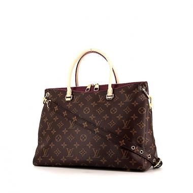Borsa Louis Vuitton Pallas in tela monogram marrone e pelle viola